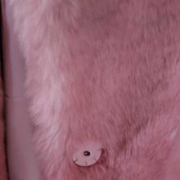 NWOT ISAAC MIZRAHI OMBRE PINK FAUX FUR COAT SZ 16 - Picture 5 of 6